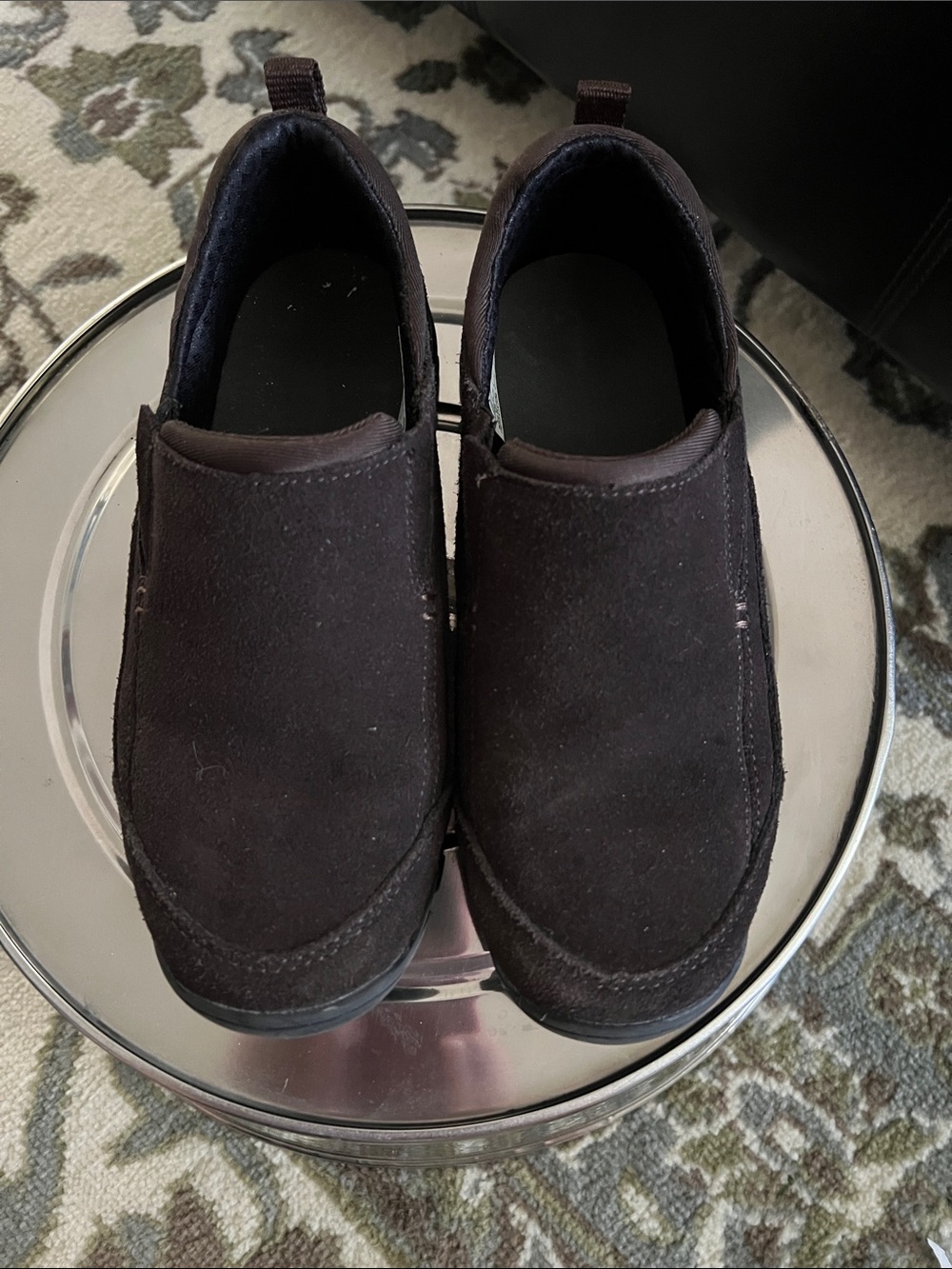 Boy’s kids lands end Slip-On Casual Shoes in Dark Brown sz 3M